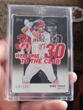 Topps Mike Trout Baseball Card - Red, White, Black